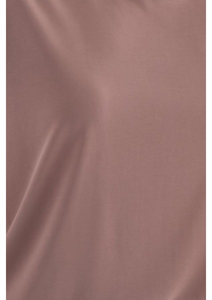 Kadın Yuvarlak Yakalı Ham Kenar Kolsuz Tank Top Pink indirimleri