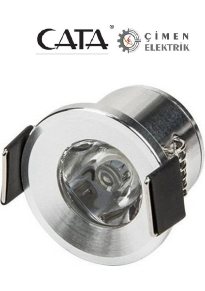 3 Adet Cata Ct 5270 1,5 W Yıldız LED Spot Satin Kasa 6400K Beyaz Işık