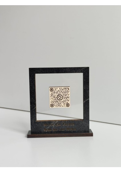 Iban Standı| Hesap Bilgileri Karekod Stant|qr Kod Ödeme Ahşap Masaüstü Çerçeve|menü STANDI|MK5003