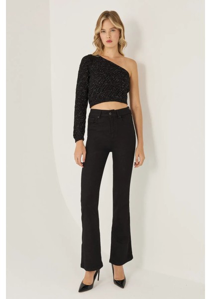 Kadın Tek Kollu Triko Üst Black fiyatları