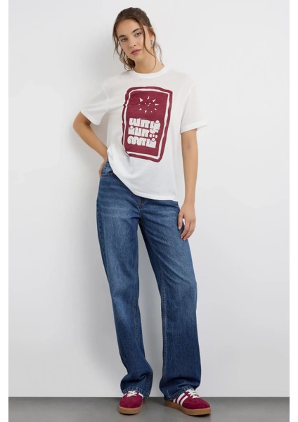 Kadın Raja Tişörtü Bordo Kırmızı