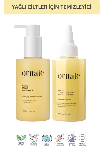 Yağlı Ciltler Için Aha Bha Içeren Arındırıcı, Temizleyici 2'li Set