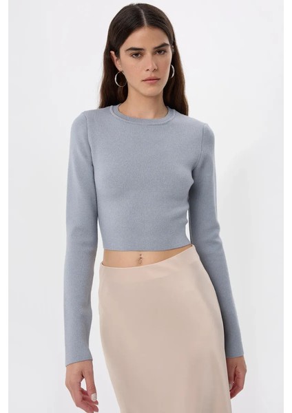 Kadın Temel Örme Üst Grey fiyatları