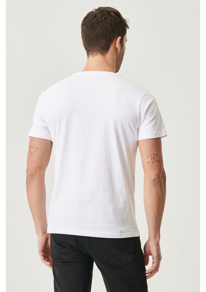 Slim Fit Bisiklet Yaka 3'Lü %100 Pamuk T-Shirt Paketi