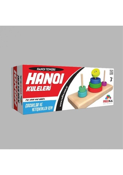 Akıl Oyunu Hanoi Kuleleri Eğitici Zeka Oyunu 7 Halka ile Çocuklar İçin