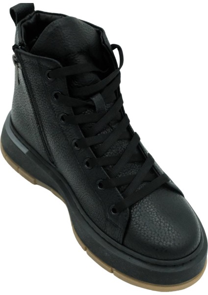 Orla Hakiki Deri 6 cm Boy Uzatan Kadın Bot - Siyah fiyatları