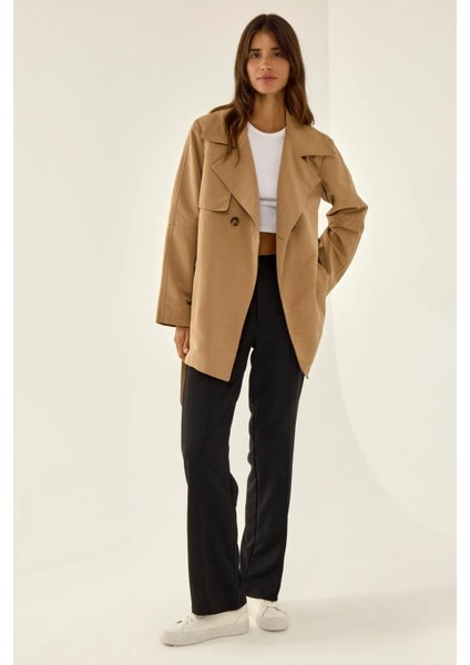 Kadın Kahverengi Trençkot Natural fiyatları