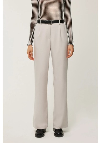 Kadın Düz Paça Pantolon Natural fiyatları