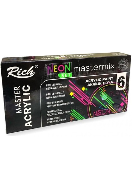 Akrilik Boya Master Mix Neon Set 6'lı 60 CC Renkli Boyalar ile Yaratıcılığınızı Geliştirin fiyatları