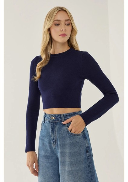 Kadın Temel Örme Üst Blue fiyatları