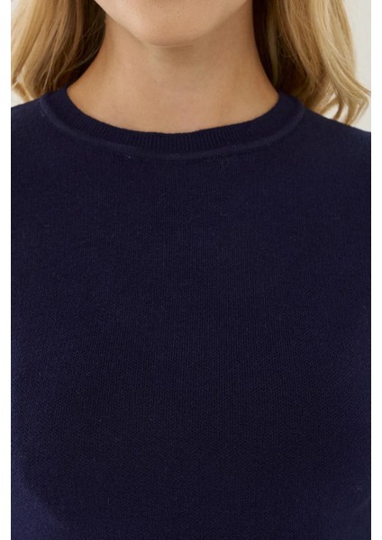 Kadın Temel Örme Üst Blue indirimleri