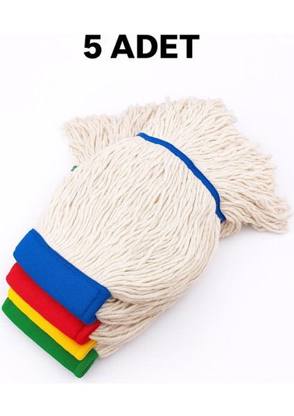 Islak Saçaklı Temizlik Arabası 350 gr Dar Mop Yedeği 5 Adet fiyatları