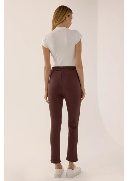 Kadın Kordonlu Dar Kesim Eşofman Altı Brown fırsatları