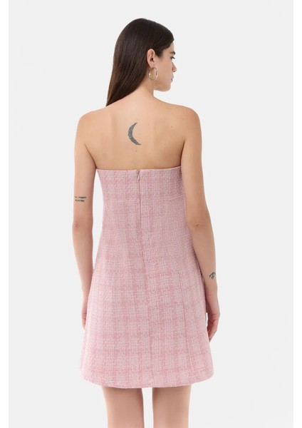 Kadın Tüvit Süper Mini Elbise Neon Pembe fırsatları