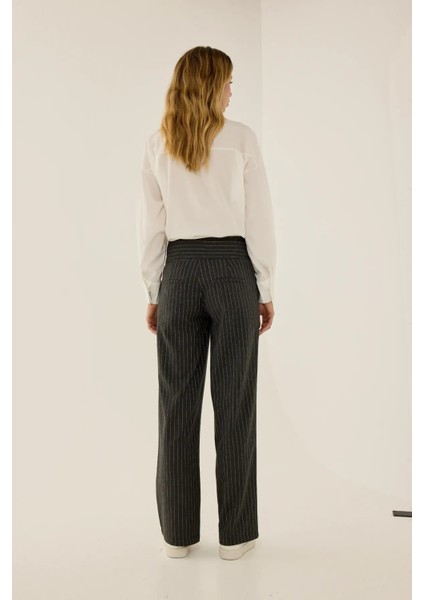 Kadın Jennifer Çizgili Pantolon Gri