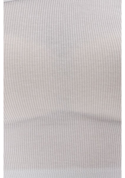 Kadın Tek Omuz Askısız Basic Crop Top White fırsatları