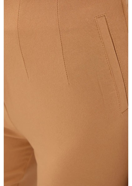 Kadın Yüksek Bel Havuç Kesim Pantolon Natural indirimleri