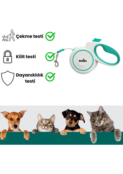 Makaralı Otomatik 5 Metre Geri Çekilebilen Kedi Köpek Gezdirme Tasması 25 Kg (M) fırsatları