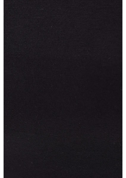 Kadın Yuvarlak Yaka Crop Top Black fırsatları