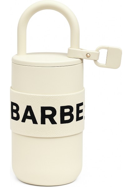 Dear Bens Barber 500 ml Vakumlu Paslanmaz Çelik Termos – Askılı, Taşınabilir, Şık Tasarım (Bej / Krem / Siyah)