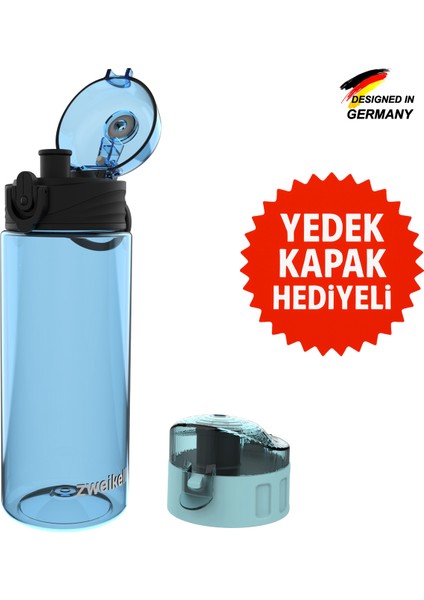 Lento Jr Switch Açık Mavi Bpa Içermez 500 ml Tritan Su Matarası