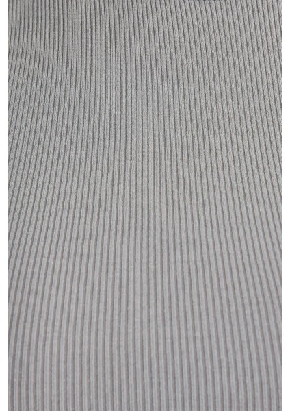 Kadın Temel Dokuma Bisiklet Yaka Tank Üst Grey indirimleri