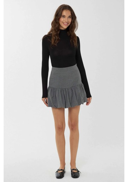 Kadın Balon Mini Etek Gri fiyatları