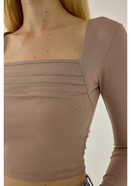 Kadın Kırışıklıklı Bluz Natural indirimleri