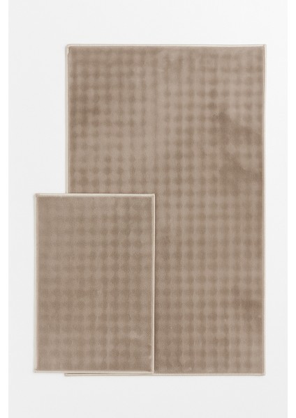 Pamuk Banyo Paspası 2 'li Set, Kaymaz Taban,banyo Paspası Klozet Takımı, Yıkanabilir, Yumuşak 60X100/40X60 cm