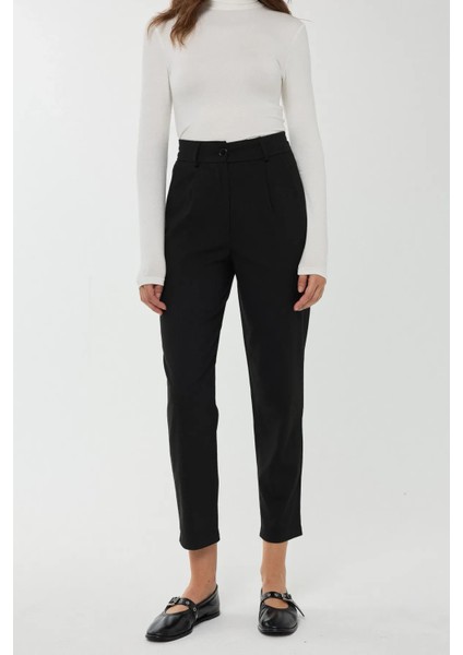 Kadın Havuç Fit Basic Pantolon Siyah modelleri