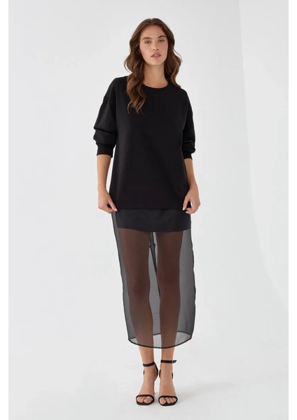 Kadın Siyah Sweatshirt Black