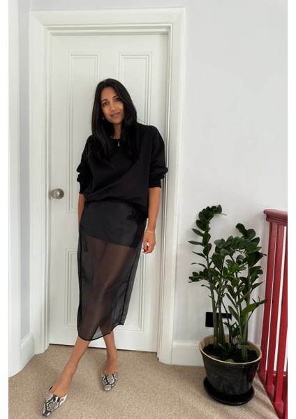 Kadın Siyah Sweatshirt Black indirimleri
