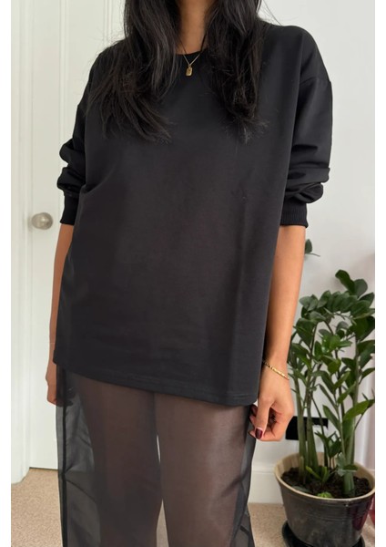Kadın Siyah Sweatshirt Black