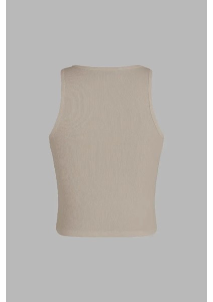 Kadın Düğme Detaylı Crop Üst Natural fırsatları