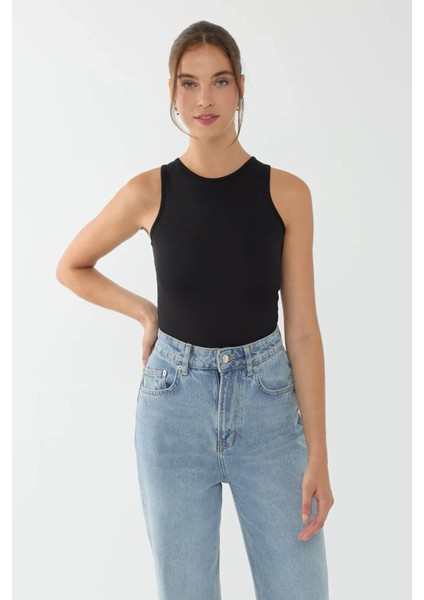 Kadın Basic Bisiklet Yaka Body Siyah fiyatları