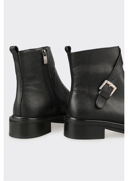 Siyah Deri Kadın Klasik Bot fırsatları