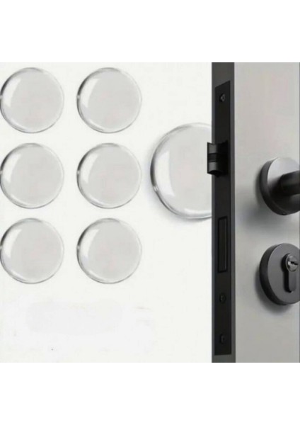 6 Adet Şeffaf Silikon Kapı Kolu Mobilya Koruma Darbe Pedi Stoper Duvar Koruyucu Kapı Durdurma Seti modelleri