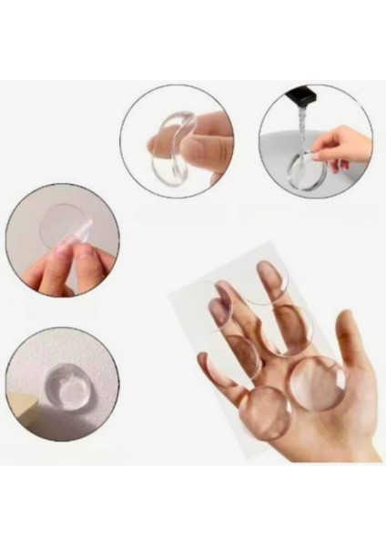 6 Adet Şeffaf Silikon Kapı Kolu Mobilya Koruma Darbe Pedi Stoper Duvar Koruyucu Kapı Durdurma Seti fırsatları