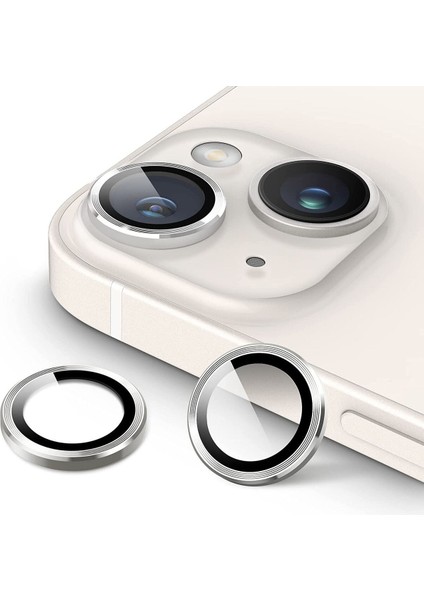 iPhone 14/14 Plus Uyumlu Kamera Lens Koruyucu(2'li Set) Gümüş fiyatları