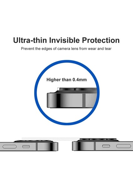 iPhone 14/14 Plus Uyumlu Kamera Lens Koruyucu(2'li Set) Gümüş fırsatları