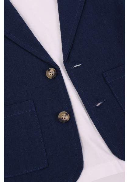 Erkek Çocuk Keten Ceket Pantolon 3'lü Takım modelleri