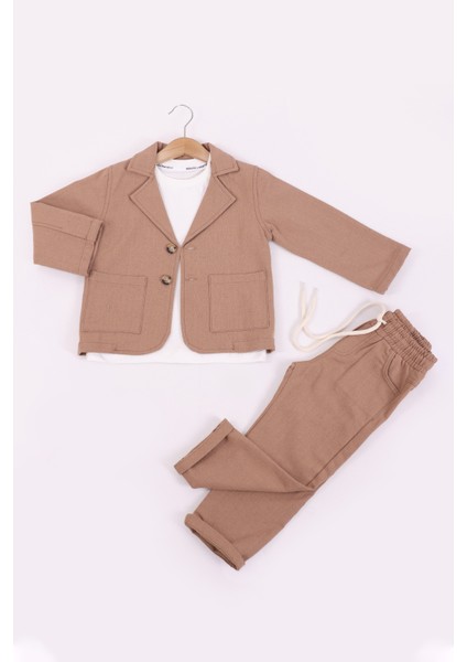Erkek Çocuk Keten Ceket Pantolon 3'lü Takım fiyatları