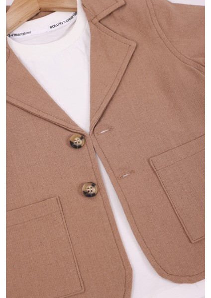 Erkek Çocuk Keten Ceket Pantolon 3'lü Takım modelleri