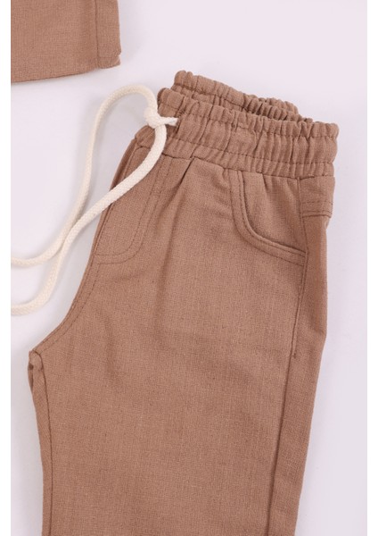 Erkek Çocuk Keten Ceket Pantolon 3'lü Takım fırsatları