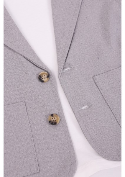 Erkek Çocuk Keten Ceket Pantolon 3'lü Takım modelleri