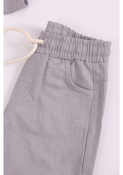 Erkek Çocuk Keten Ceket Pantolon 3'lü Takım indirimleri