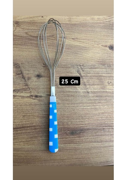 Paslanmaz Çelik Metal Çırpma Teli – Yumurta, Kek ve Hamur Karıştırma Mutfak Aleti 25 cm