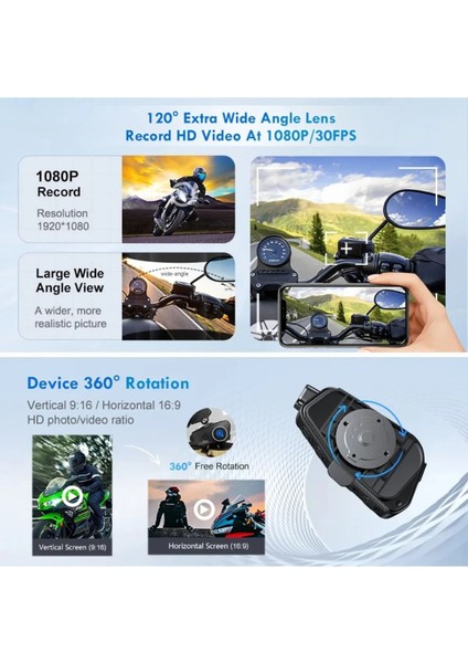 Q28 Kameralı Interkom – Bluetooth 5.3 Kask Kulaklığı, 1080P, Su Geçirmez modelleri