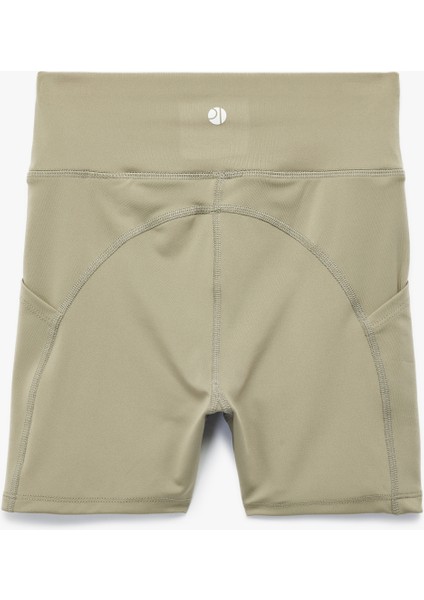 Yüksek Bel Cepli Dikiş Detaylı Biker Spor Tayt fiyatları