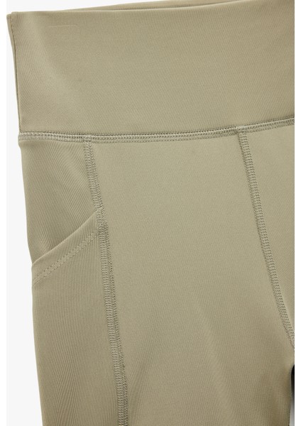 Yüksek Bel Cepli Dikiş Detaylı Biker Spor Tayt modelleri